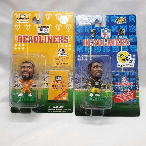 💙NIB Pair Packers Reggie White Headliners - Picture 1 of 2